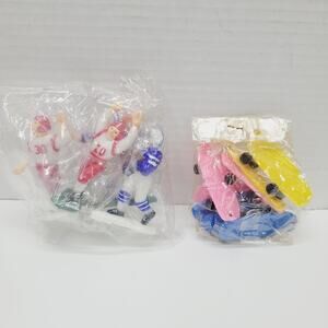 Vintage Football Skateboard Bakery Cake Toppers Crafts Figures 1984 Sports Lot